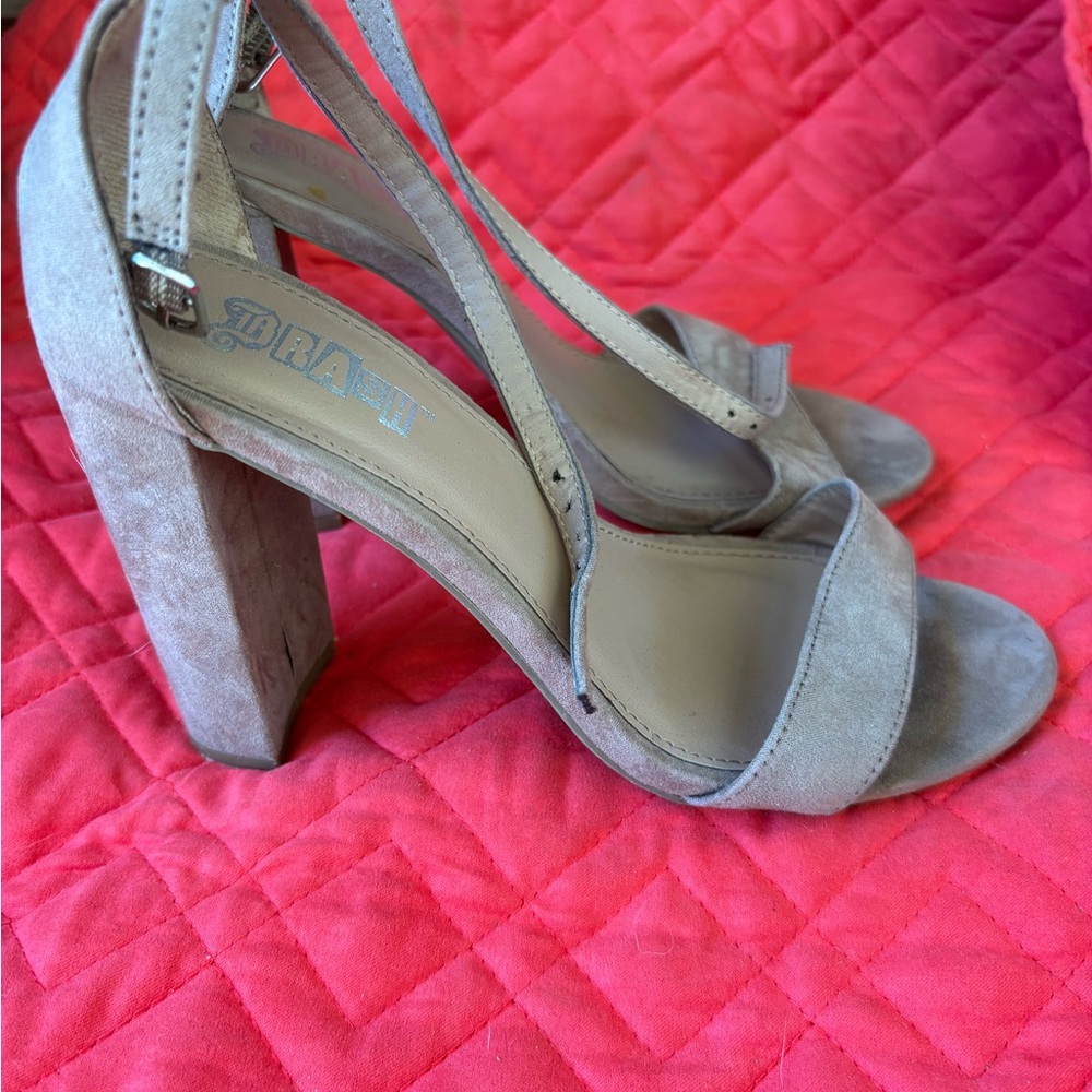 Elegant Tan Suede Women's Heels
